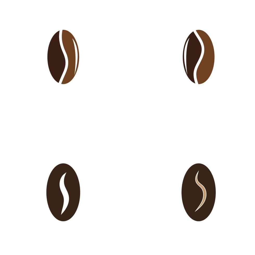 Plantilla de ilustración de vector de icono de grano de café