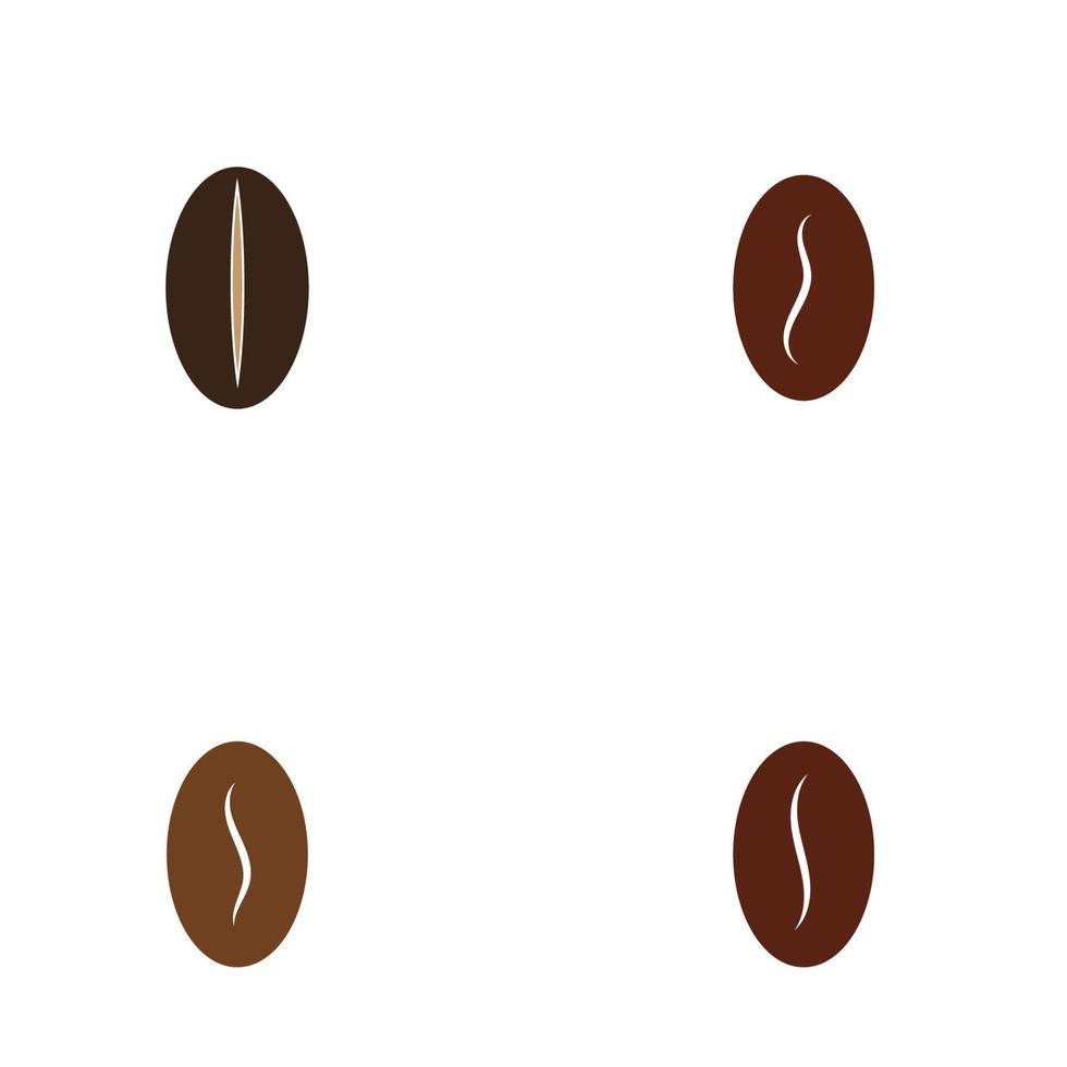 Plantilla de ilustración de vector de icono de grano de café