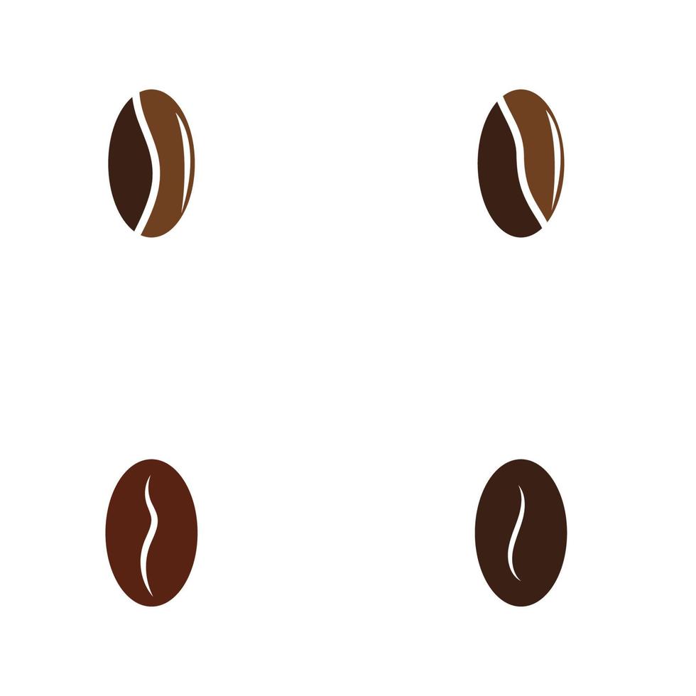 Plantilla de ilustración de vector de icono de grano de café