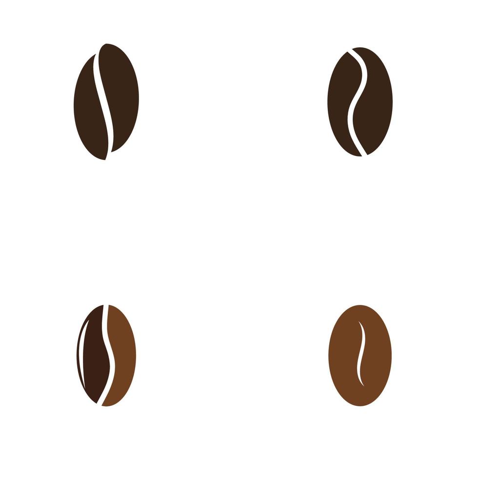 Plantilla de ilustración de vector de icono de grano de café