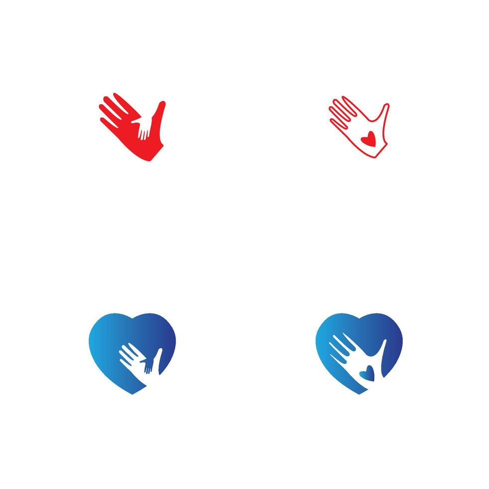 diseño de vector de plantilla de logotipo de cuidado de manos