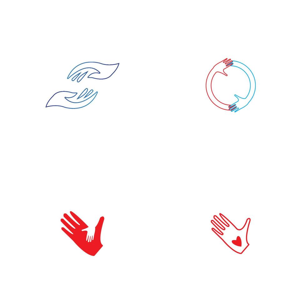 Hand care logo template vector design