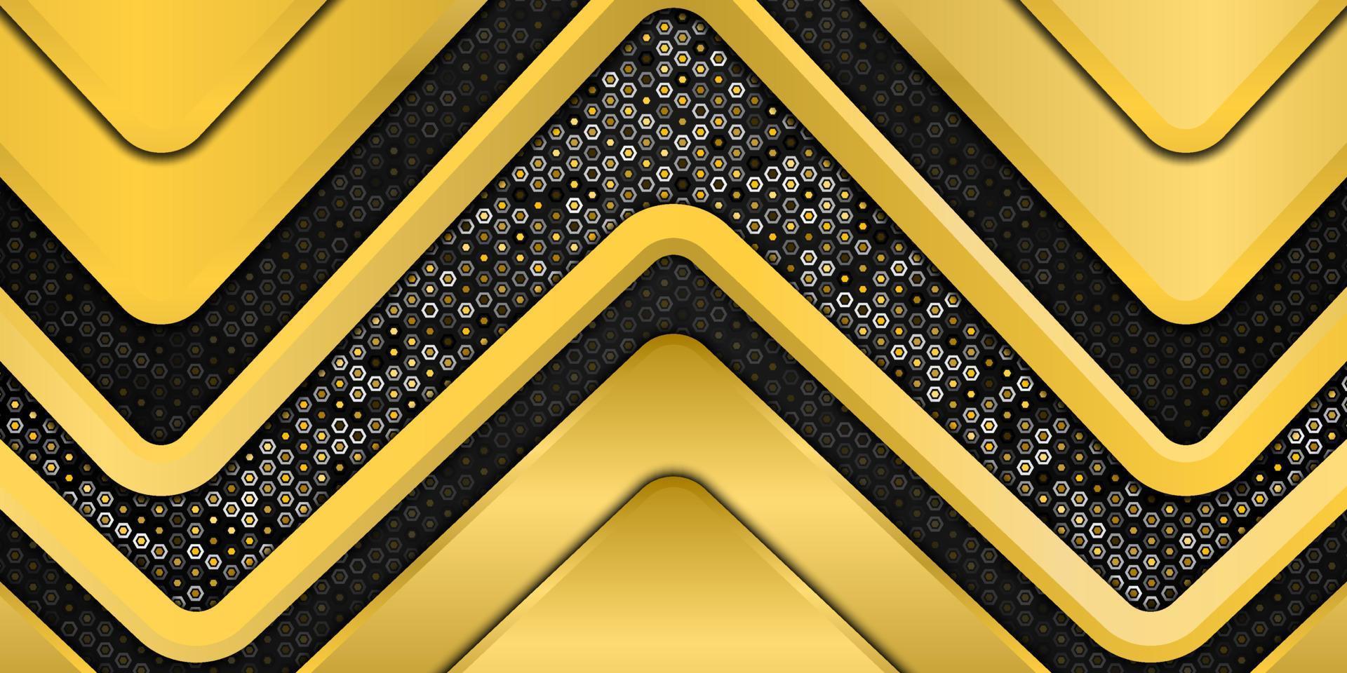 fondo de oro negro de lujo vector