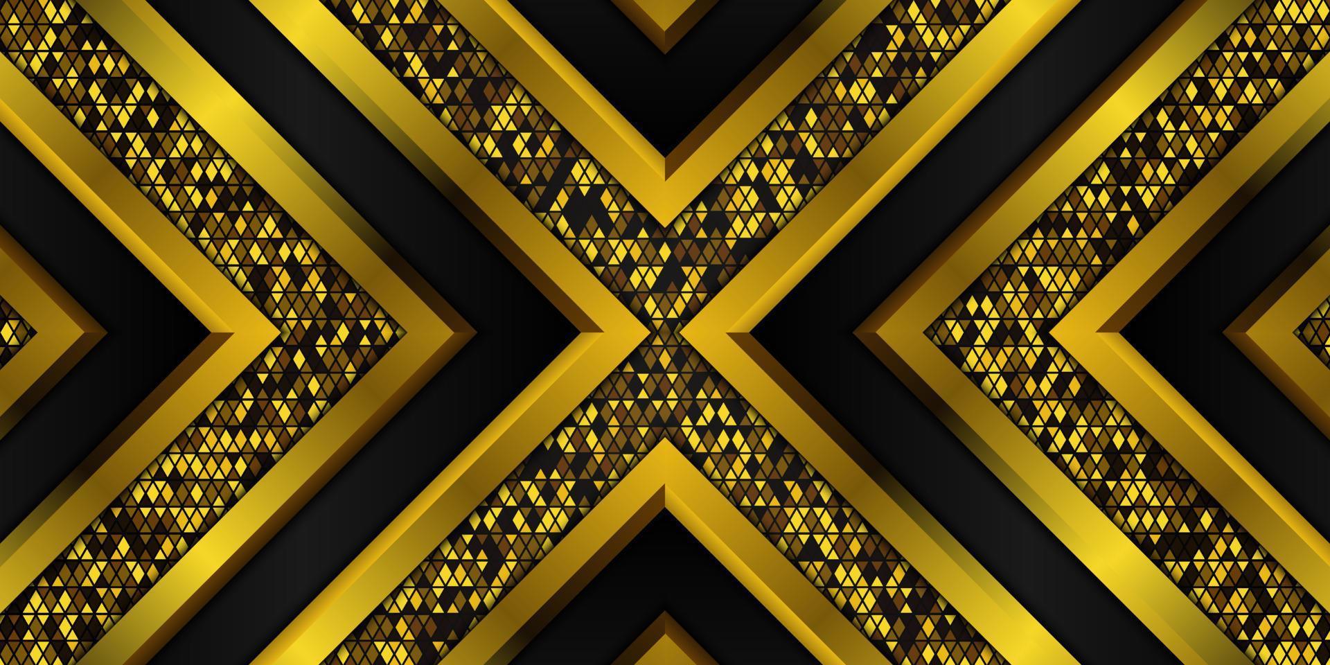 fondo de oro negro de lujo vector