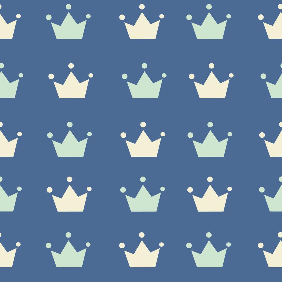 Seamless pattern with crowns. Cute baby and little princess design. Children's room wallpaper and clothes texture. vector