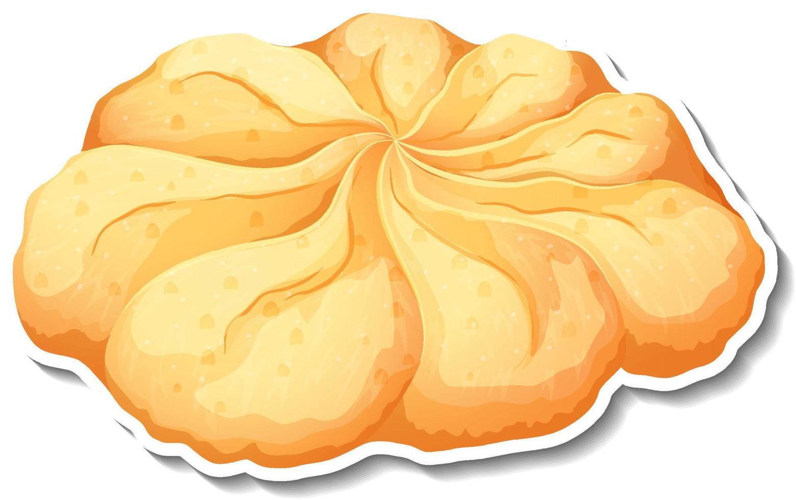 Isolated milk cookie in cartoon style vector