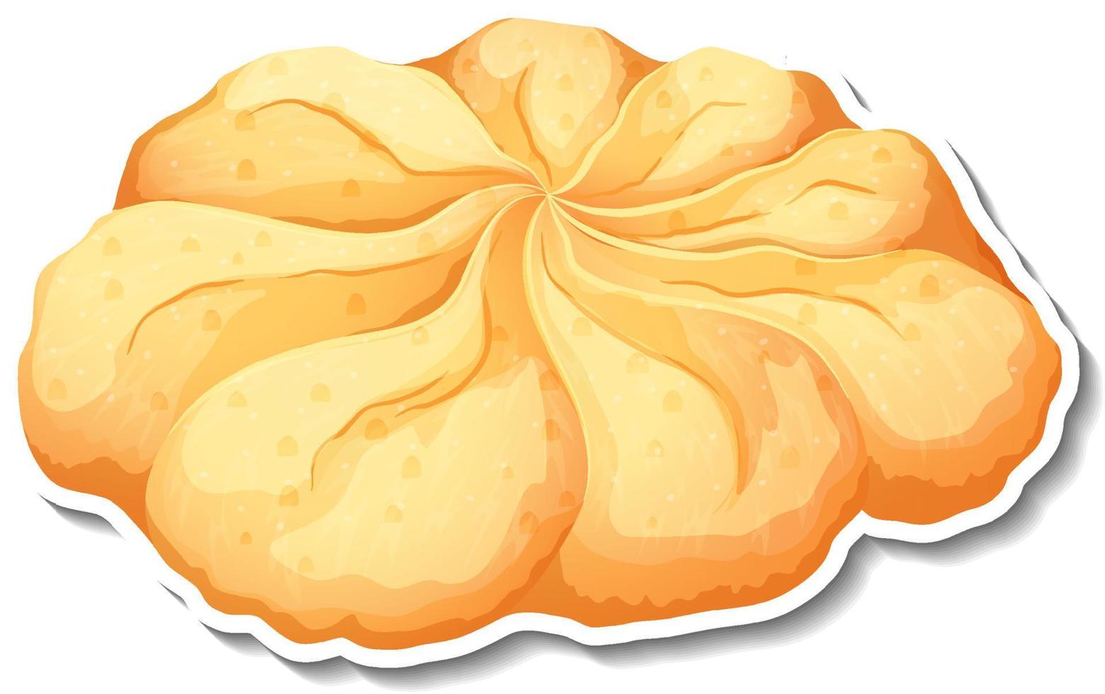 galleta de leche aislada en estilo de dibujos animados vector