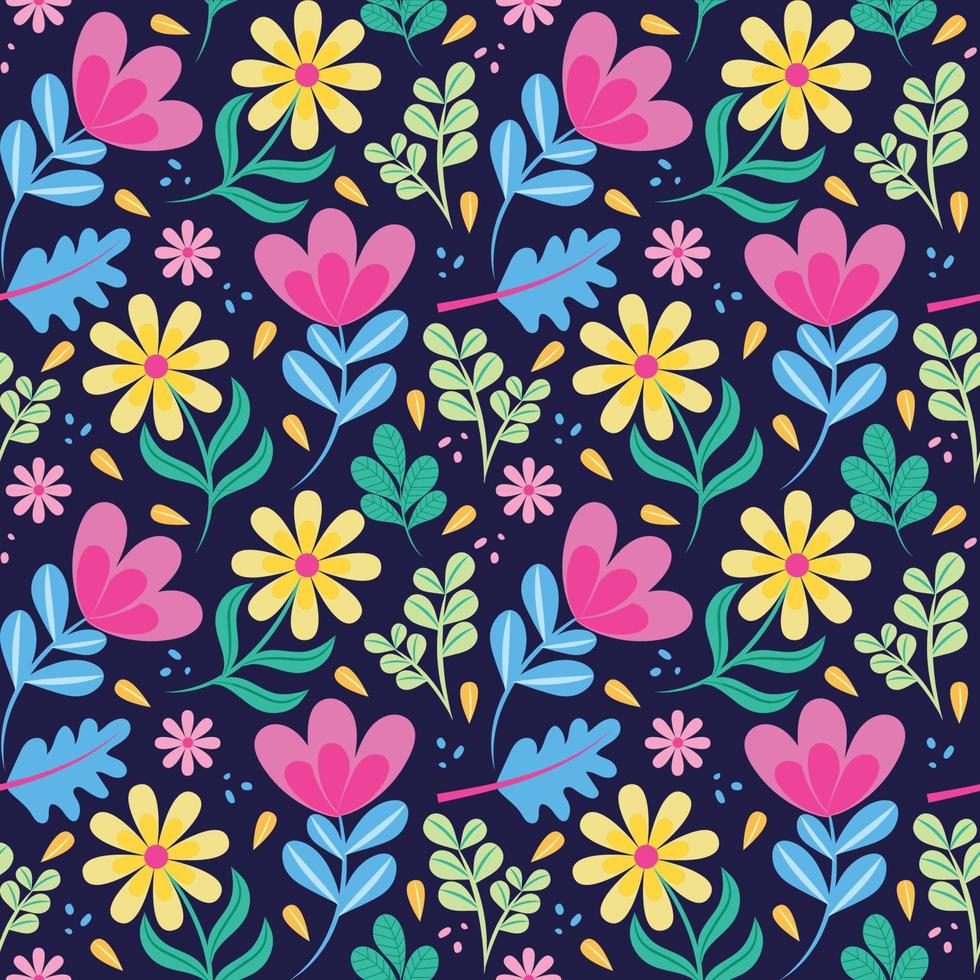 Spring Flower Seamless Pattern vector