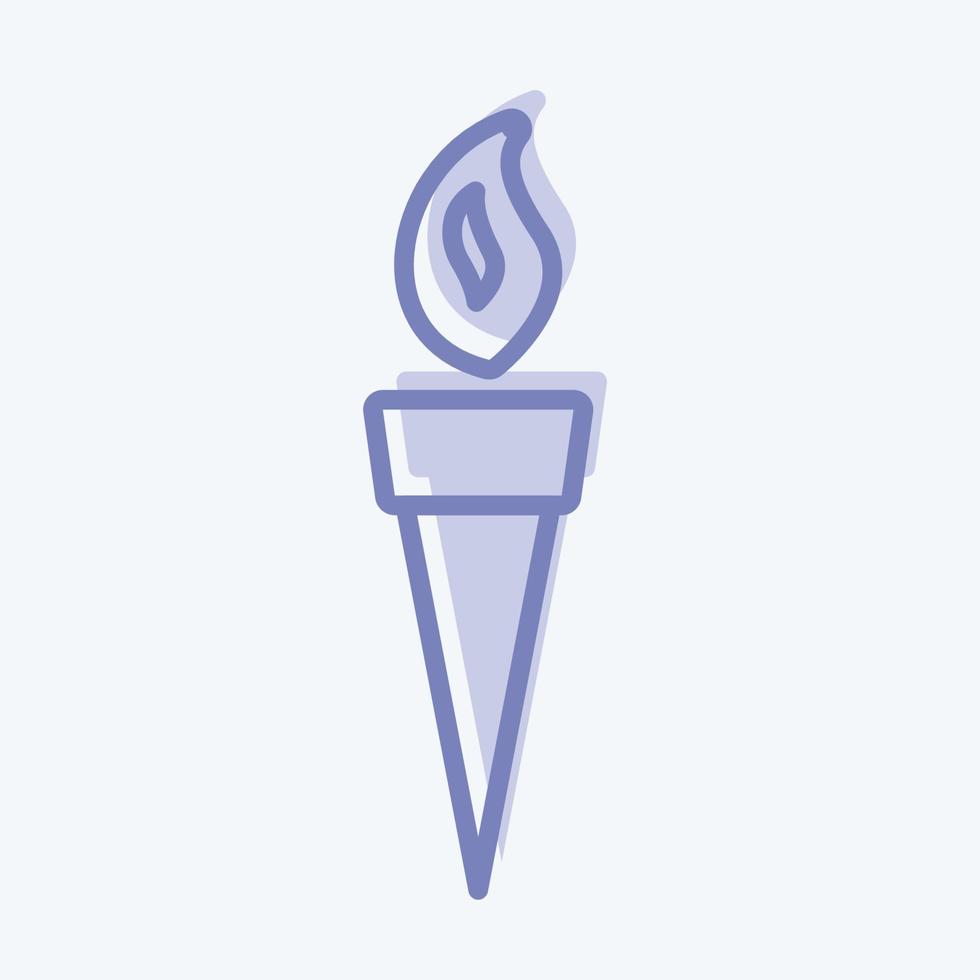Torch Icon in trendy two tone style vector