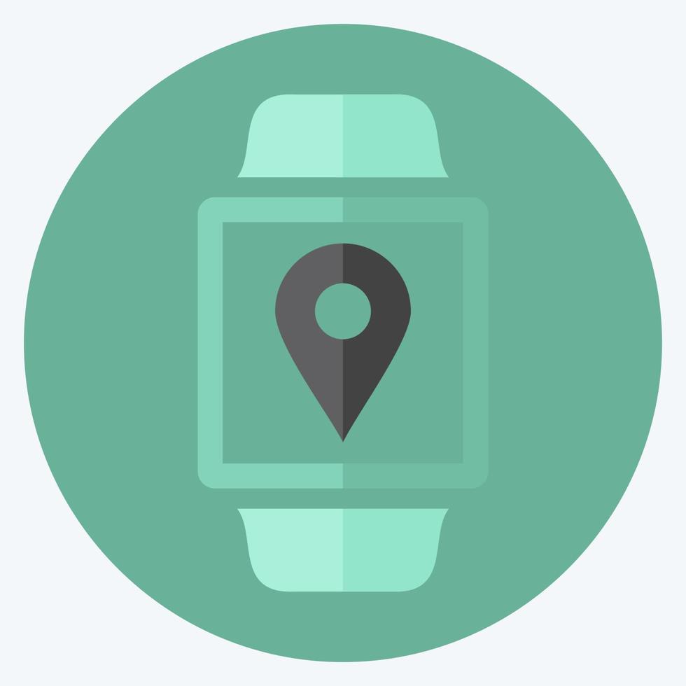 Location App Icon in trendy flat style isolated on soft blue background vector