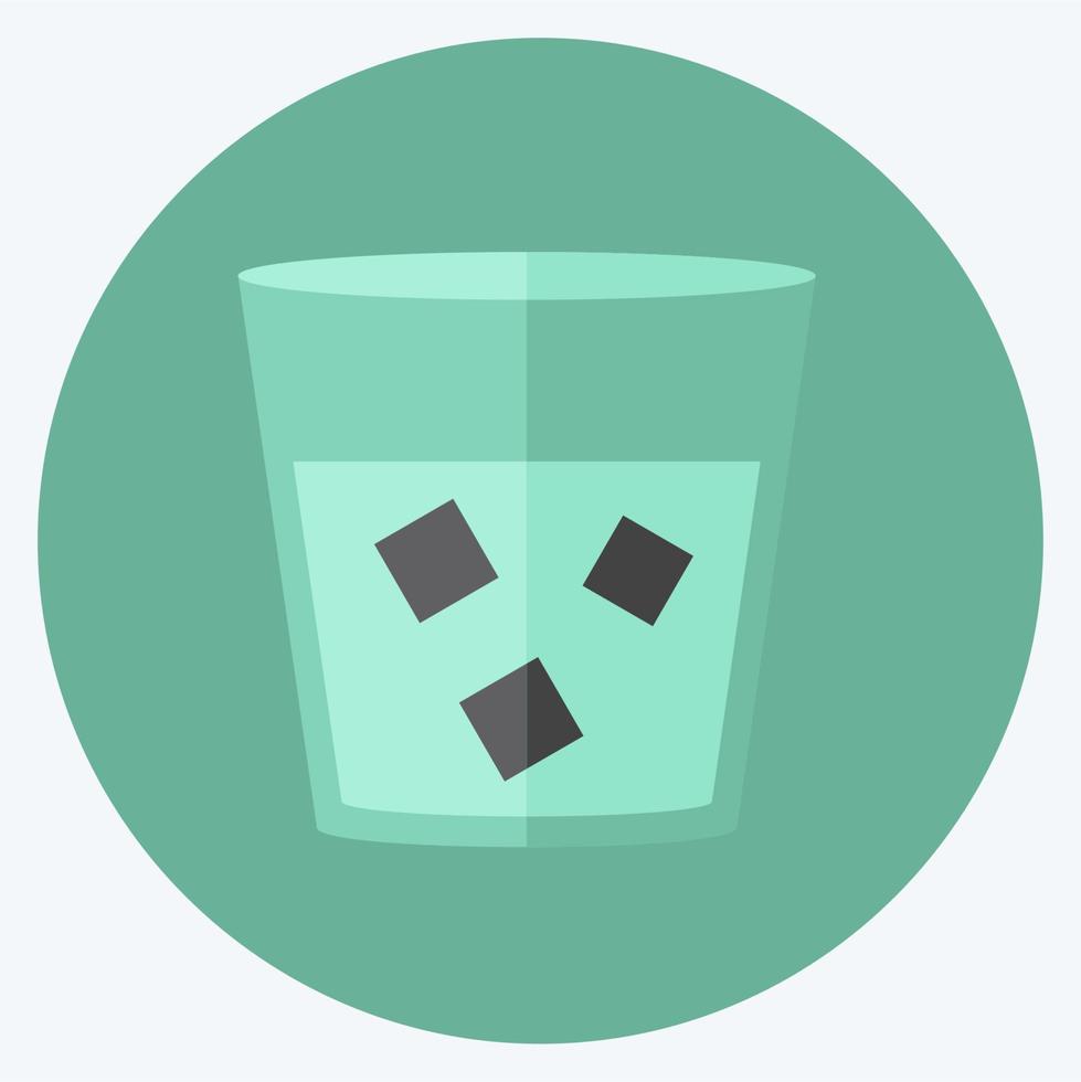 White Russian Drink Icon in trendy flat style isolated on soft blue background vector