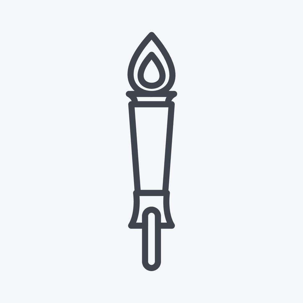 Icon Museum Torch - Line Style vector