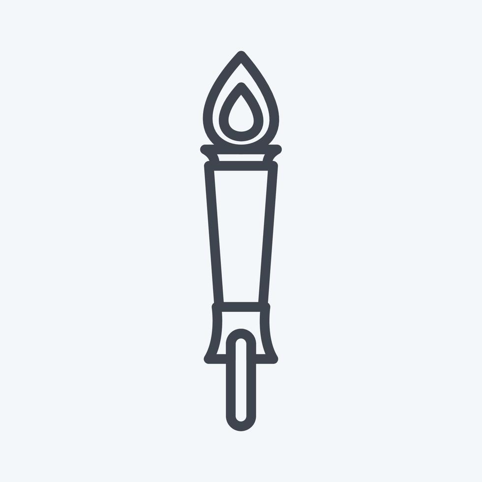 Icon Museum Torch - Line Style vector