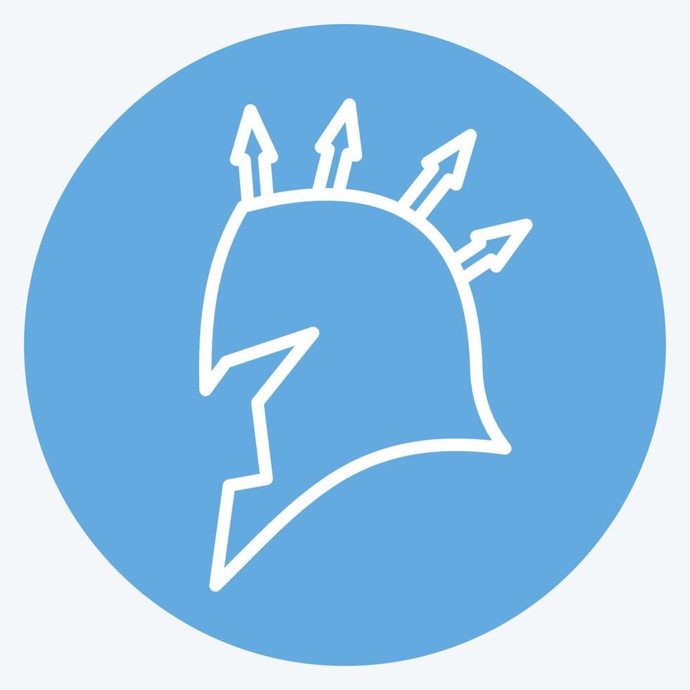 Icon Ancient Face Mask - Blue Eyes Style vector