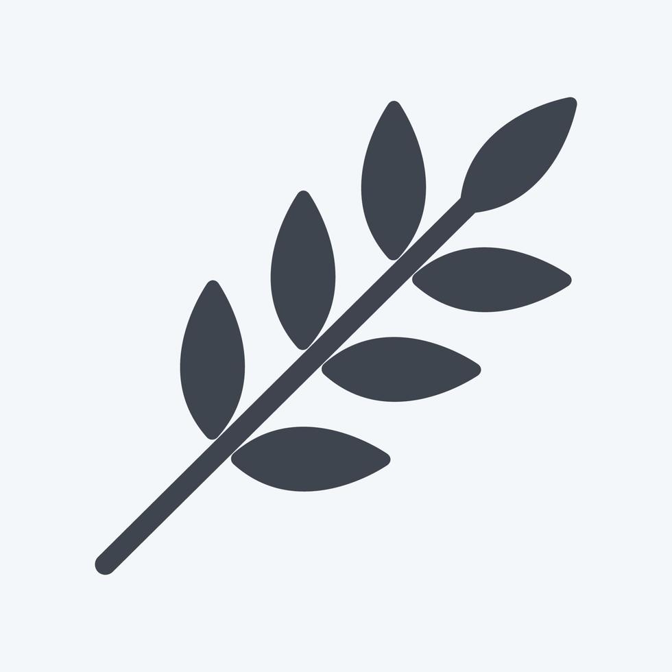 Wheat Icon in trendy glyph style isolated on soft blue background vector