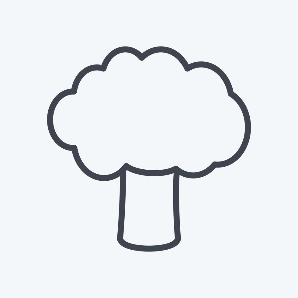Tree I Icon in trendy line style isolated on soft blue background vector