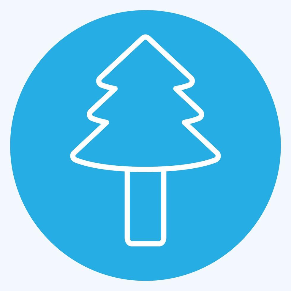 Tree II Icon in trendy blue eyes style isolated on soft blue background vector