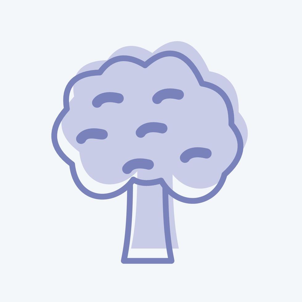 Tree Icon in trendy two tone style isolated on soft blue background