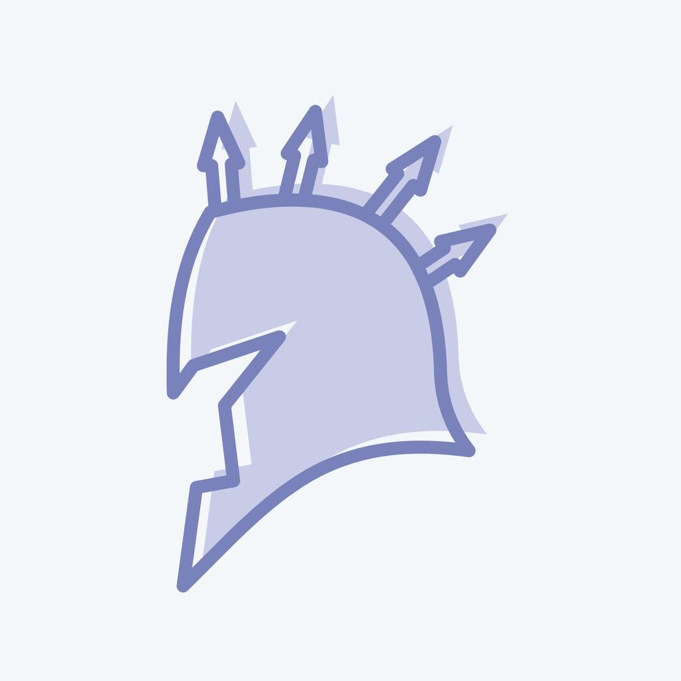 Icon Ancient Face Mask - Two Tone Style vector