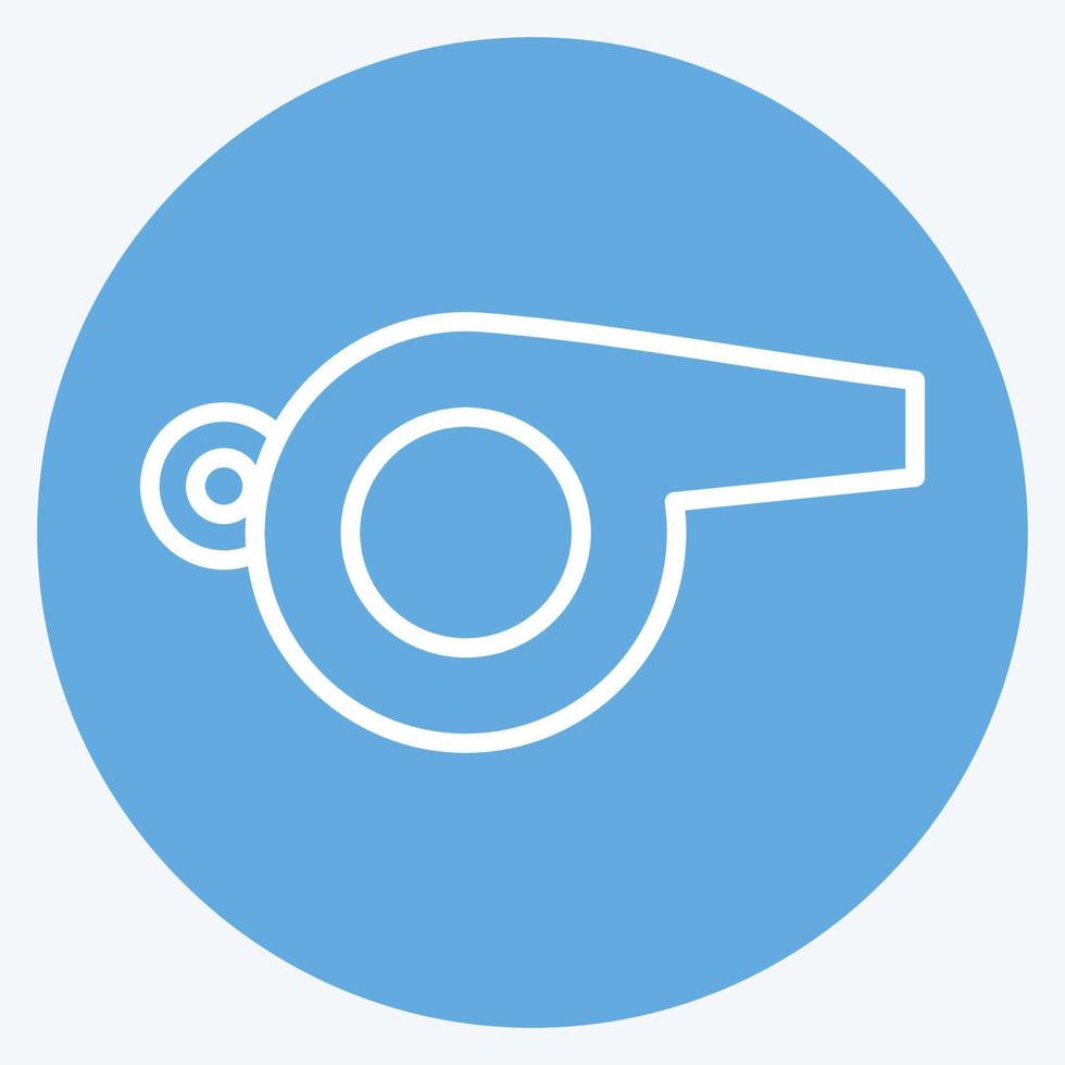 Whistle 1 Icon in trendy blue eyes style vector
