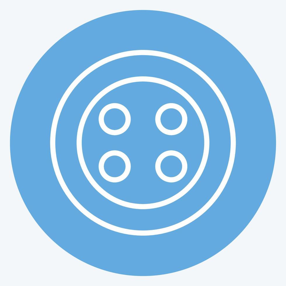 Buttons Icon in trendy blue eyes style isolated on soft blue background vector