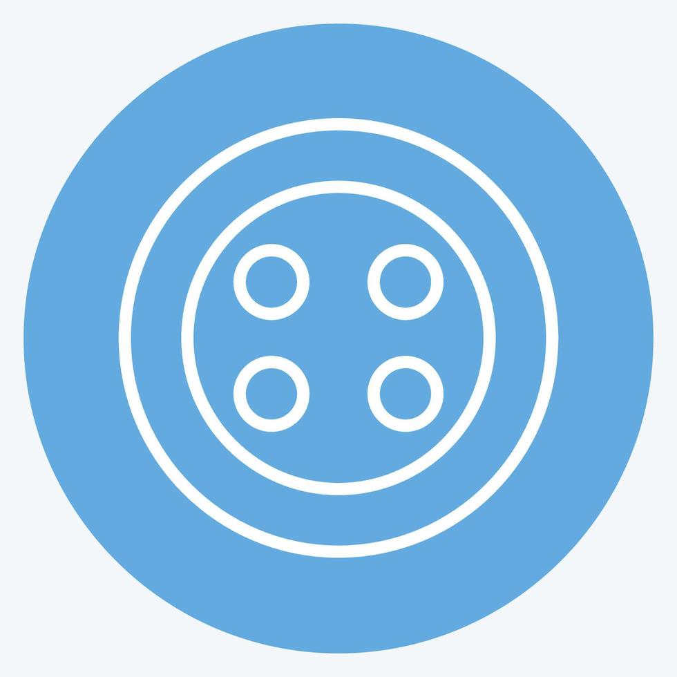 Buttons Icon in trendy blue eyes style isolated on soft blue background vector