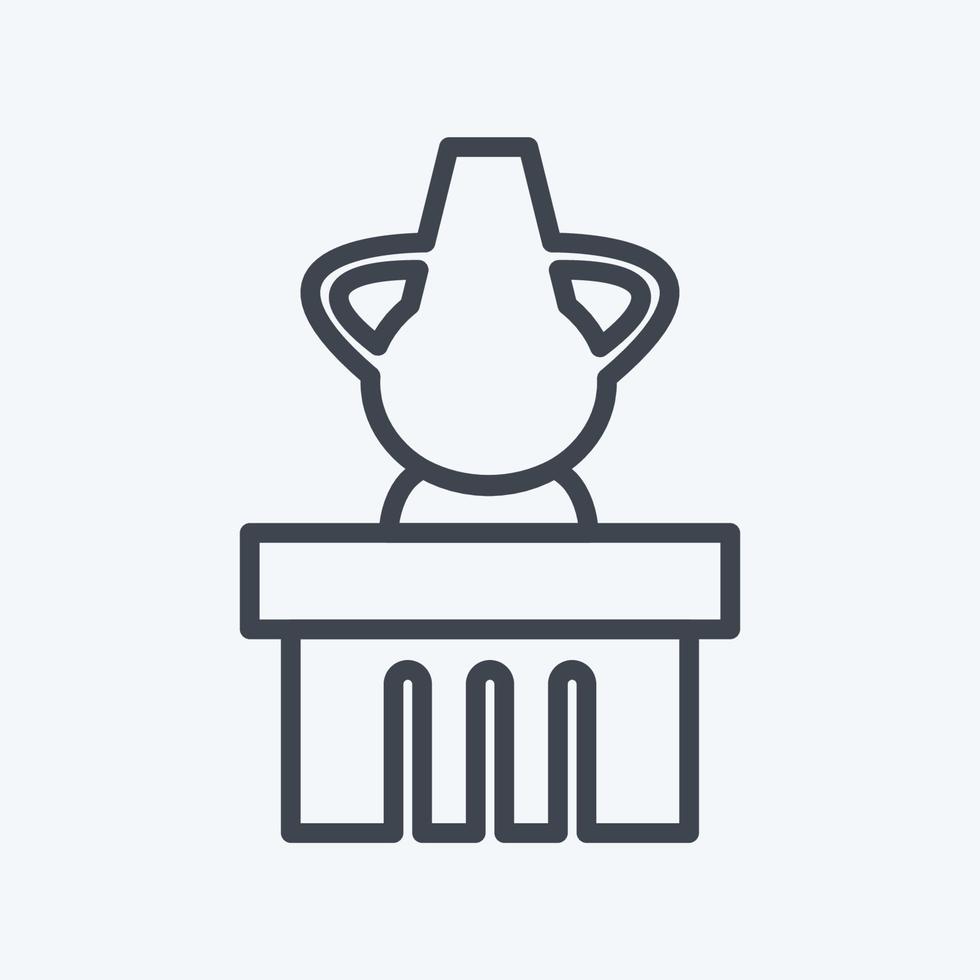 Icon Jar on Display - Line Style vector