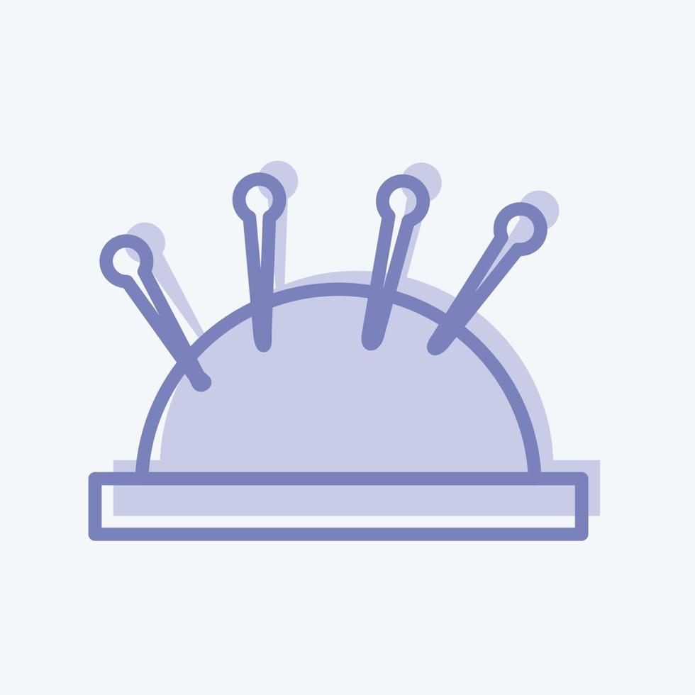 Multiple Needles Icon in trendy two tone style isolated on soft blue background vector