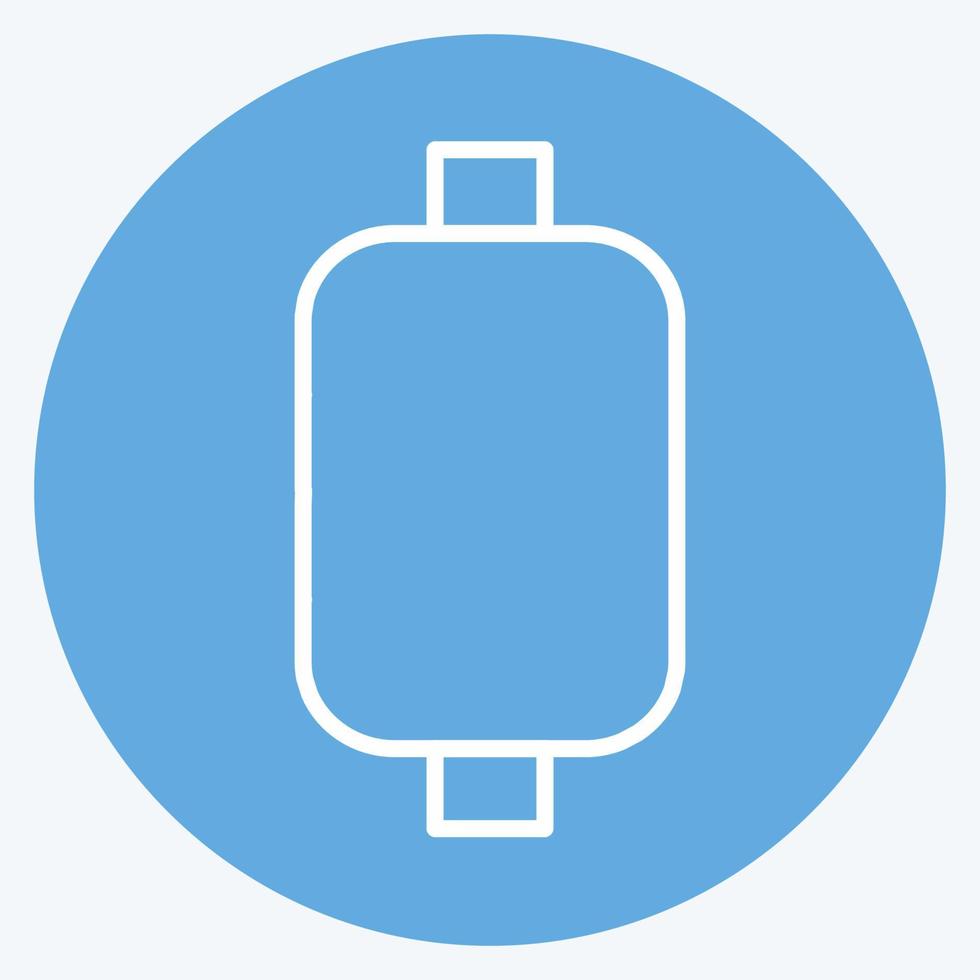 Thread Spool I Icon in trendy blue eyes style isolated on soft blue background vector
