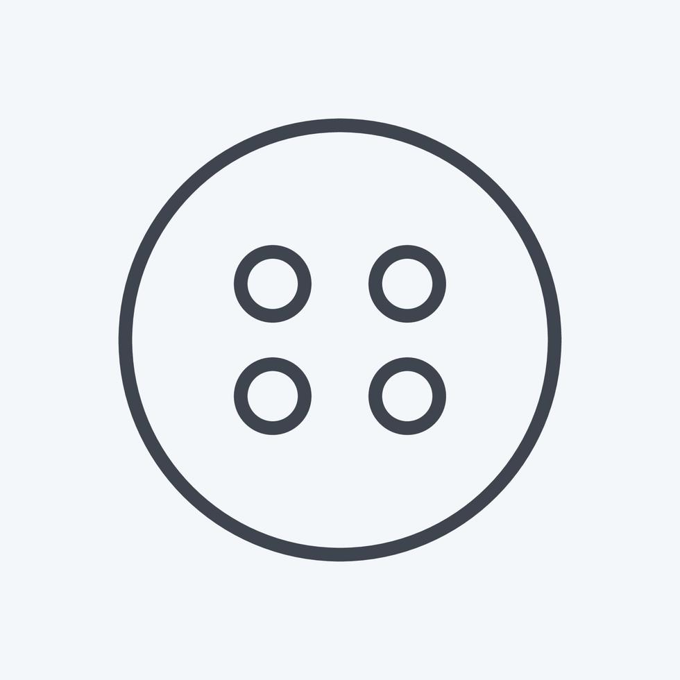 Buttons Icon in trendy line style isolated on soft blue background vector