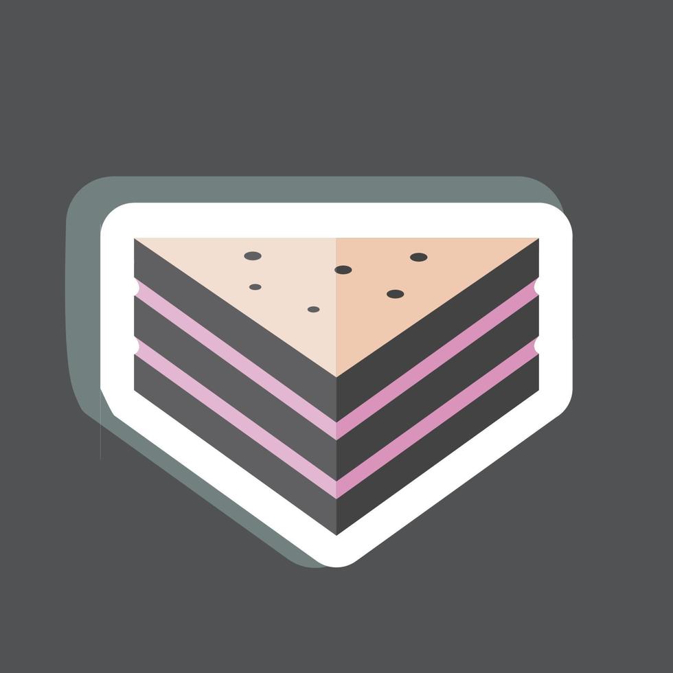 Sandwich Sticker in trendy isolated on black background vector