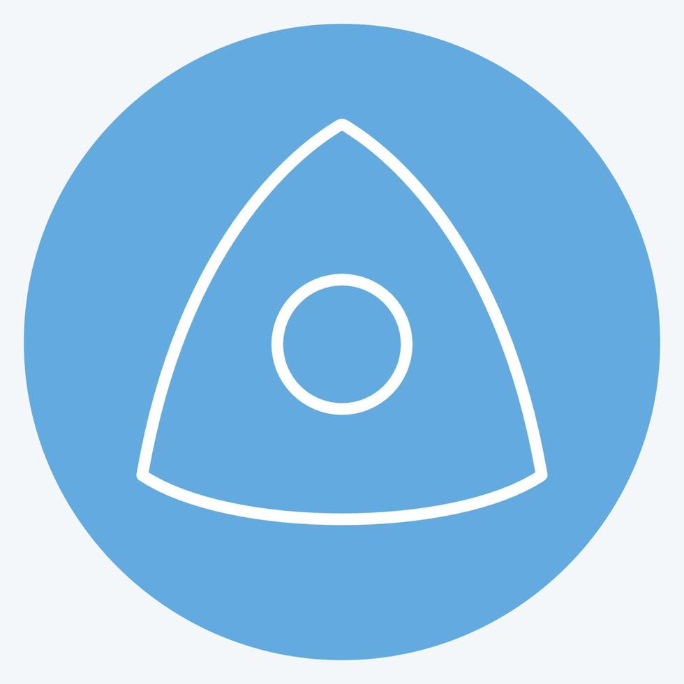 Tailor's Chalk Icon in trendy blue eyes style isolated on soft blue background vector