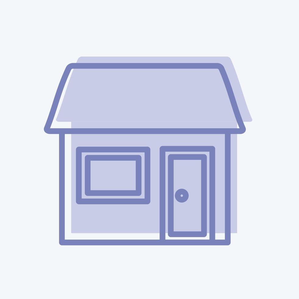 Cafe and Bar Icon in trendy two tone style isolated on soft blue background vector