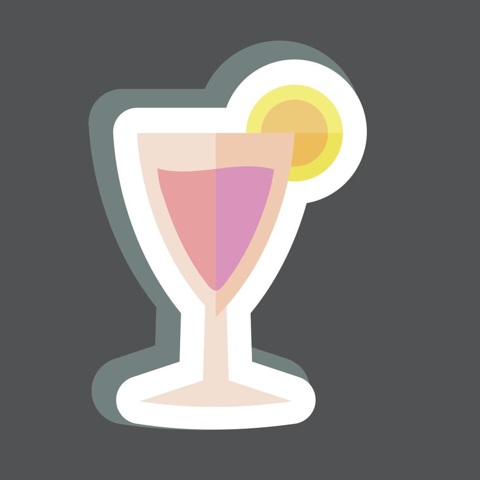 Cosmopolitan Sticker in trendy isolated on black background vector