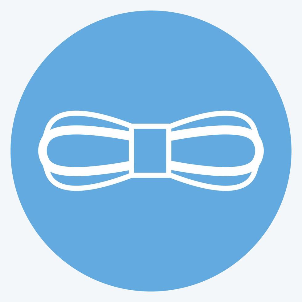 Yarn Icon in trendy blue eyes style isolated on soft blue background vector