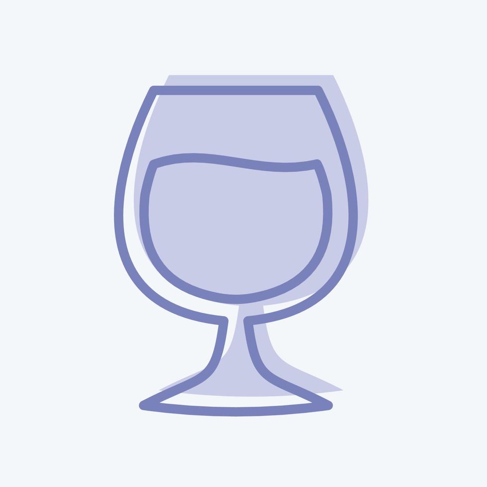 Sherry Icon in trendy two tone style isolated on soft blue background vector