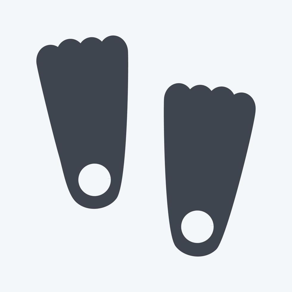 Swimming Fins Icon in trendy glyph style vector