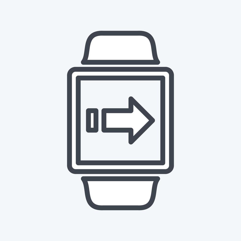 Data Transfer Icon in trendy line style isolated on soft blue background vector