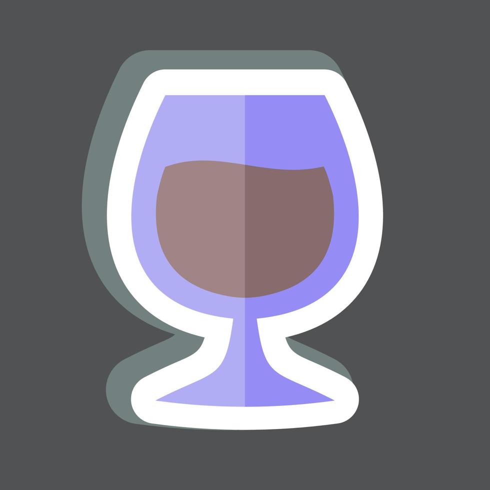 Sherry Sticker in trendy isolated on black background vector