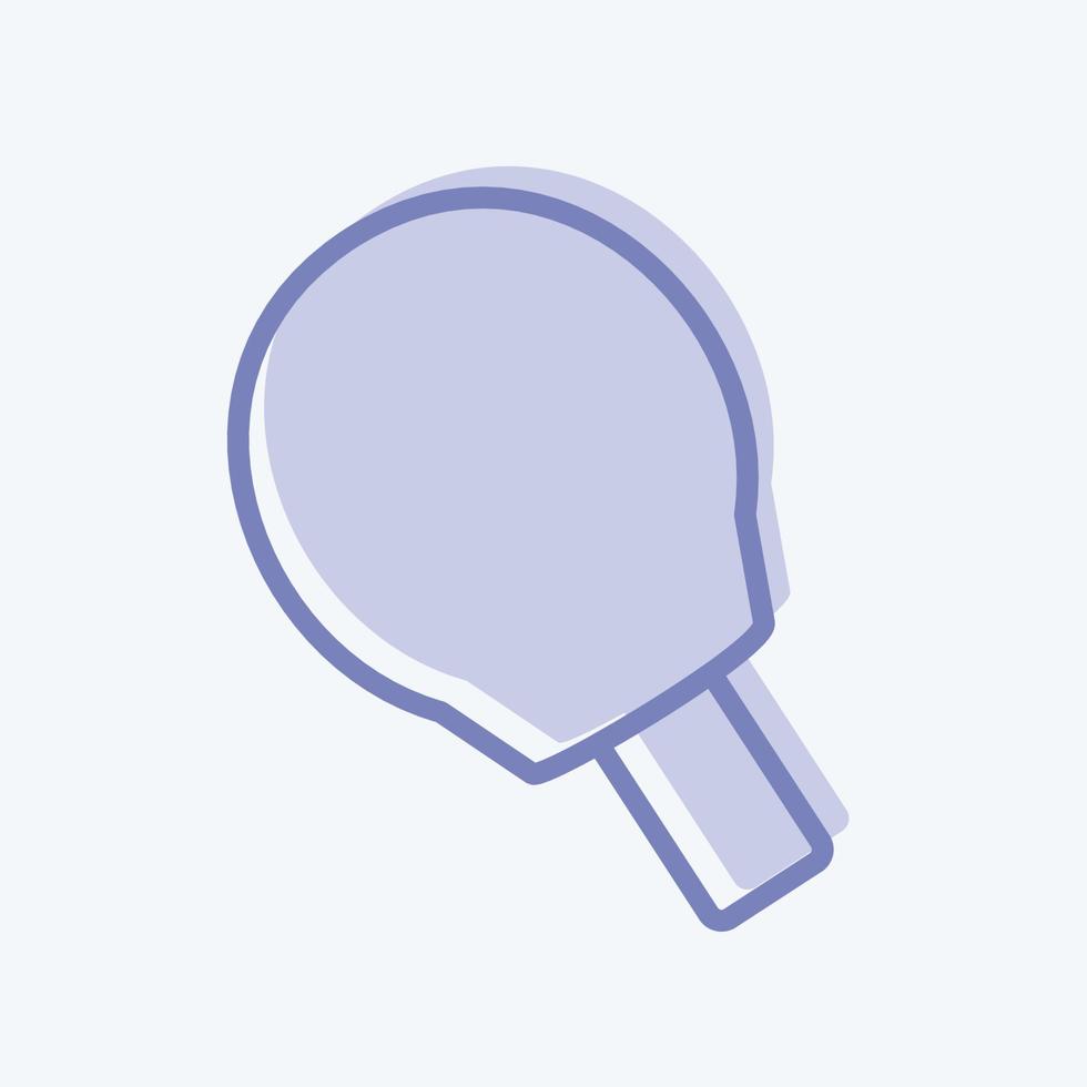 icono de tenis de mesa en estilo moderno de dos tonos vector