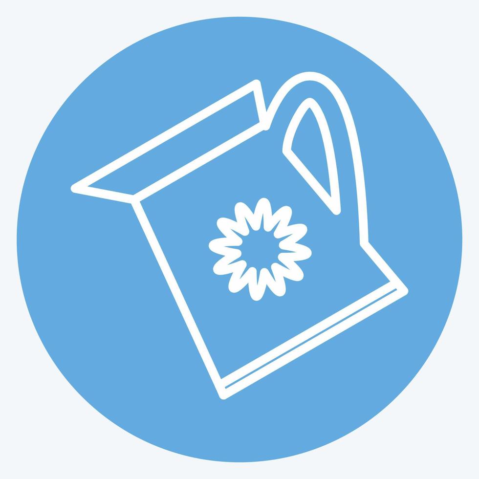 Watering Plants Icon in trendy blue eyes style isolated on soft blue background vector