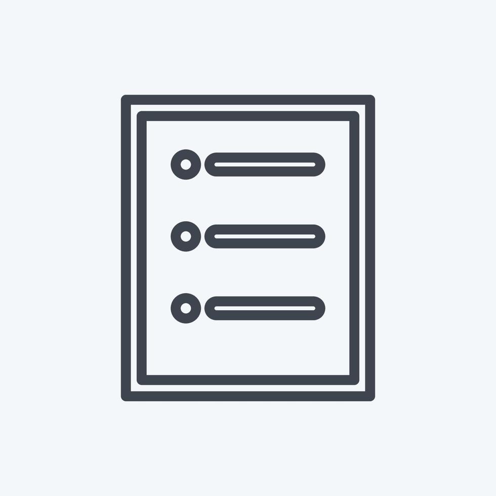 Menu Icon in trendy line style isolated on soft blue background vector