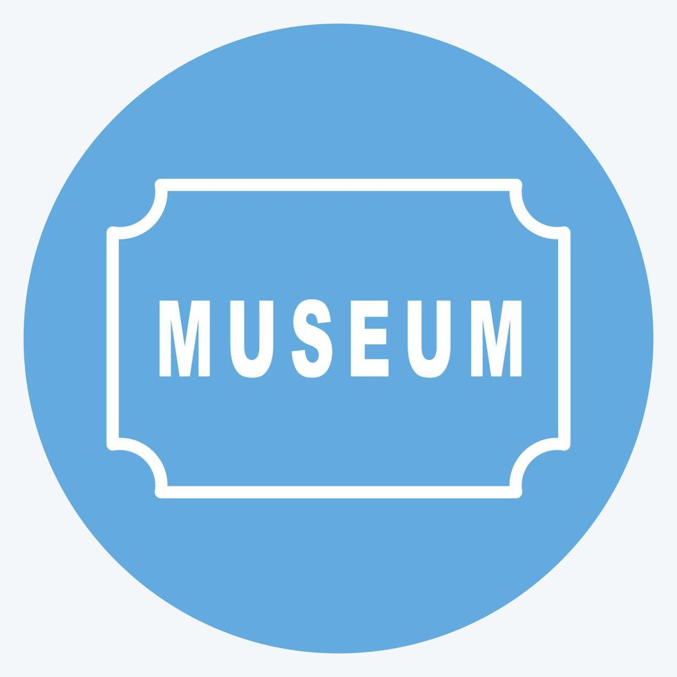 Icon Museum Tag - Blue Eyes Style vector