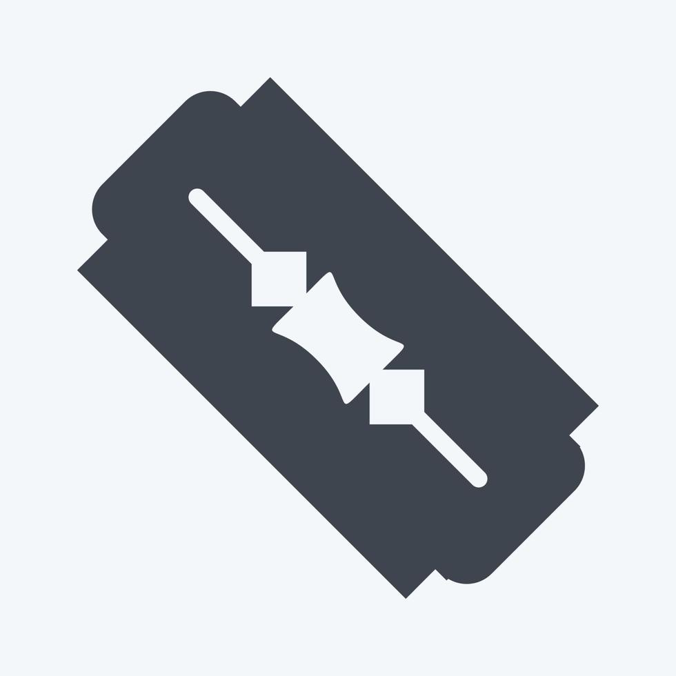 Blade Icon in trendy glyph style isolated on soft blue background vector