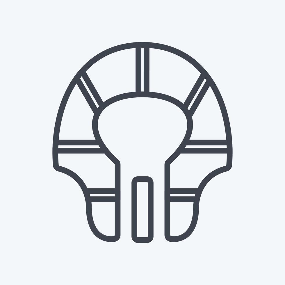 Icon Egyptian Face - Line Style vector