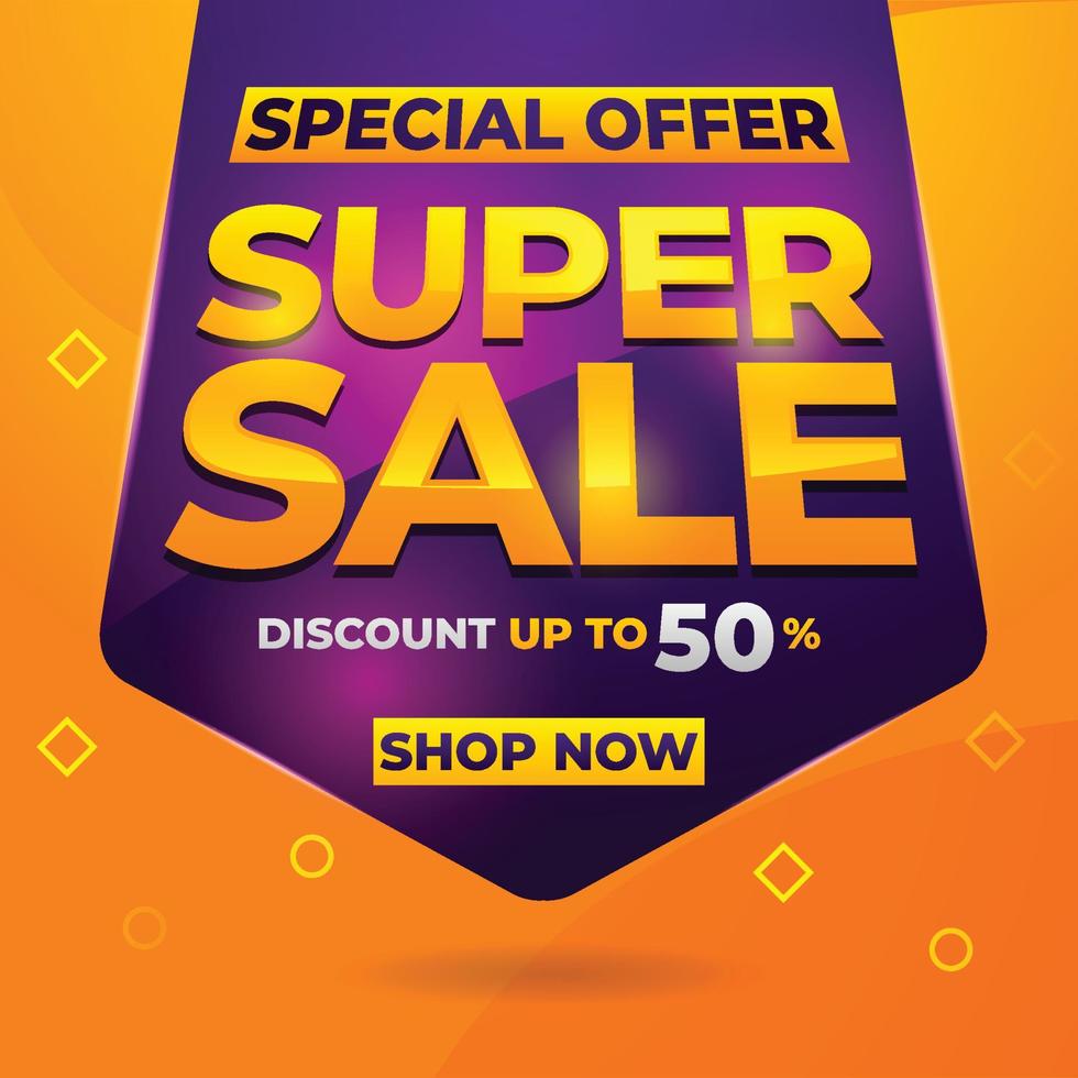 super sale banner vector design for media promotion and advertising
