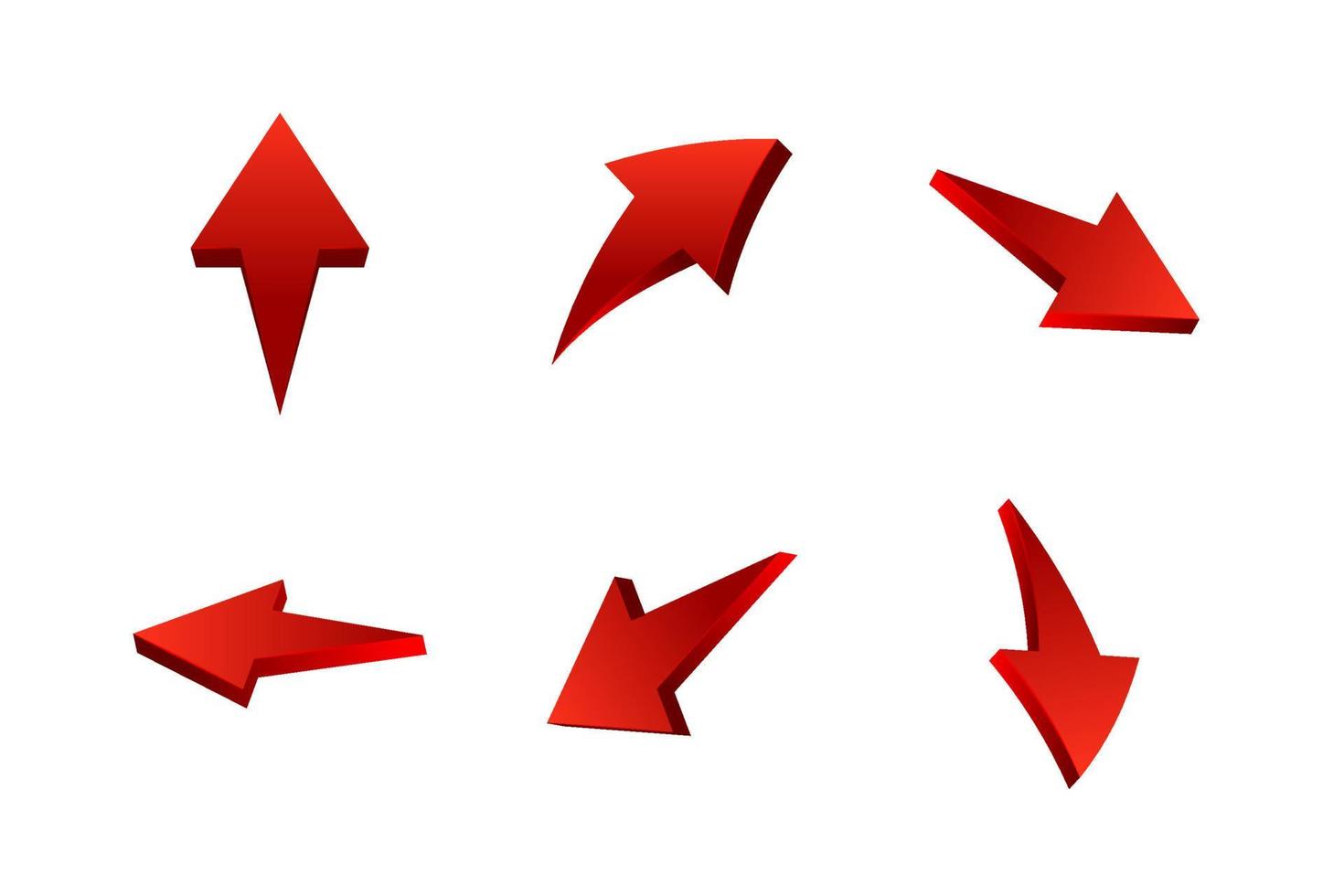 3d arrow vector set element graphic in multiple position 4919582 Vector