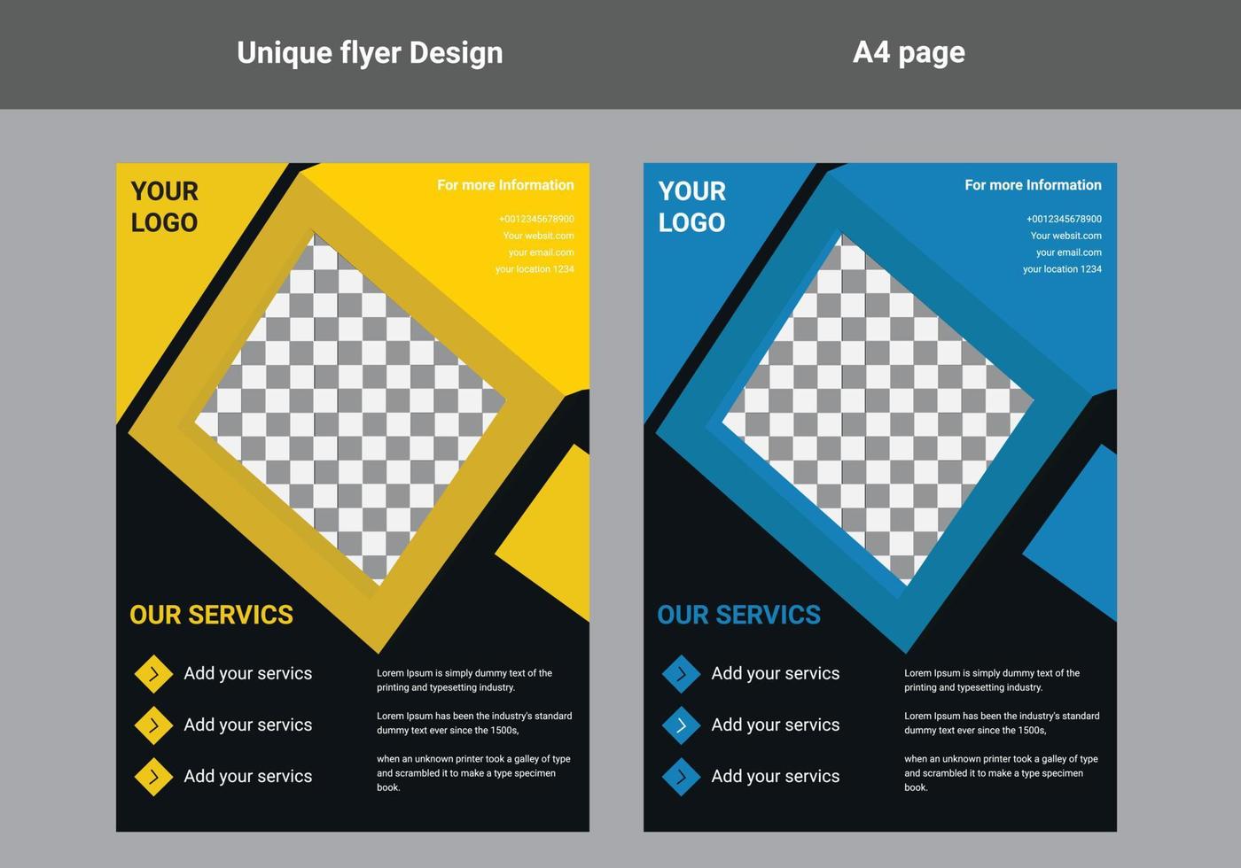 flyer design a4 template vector