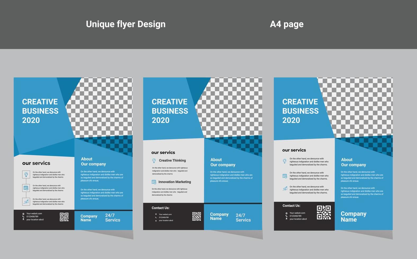flyer design a4 template vector