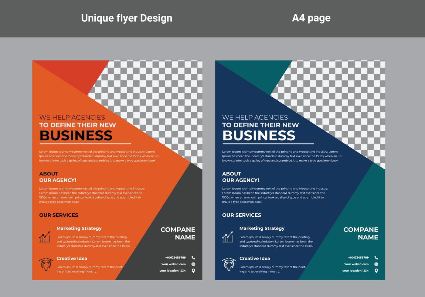 flyer design layout template vector